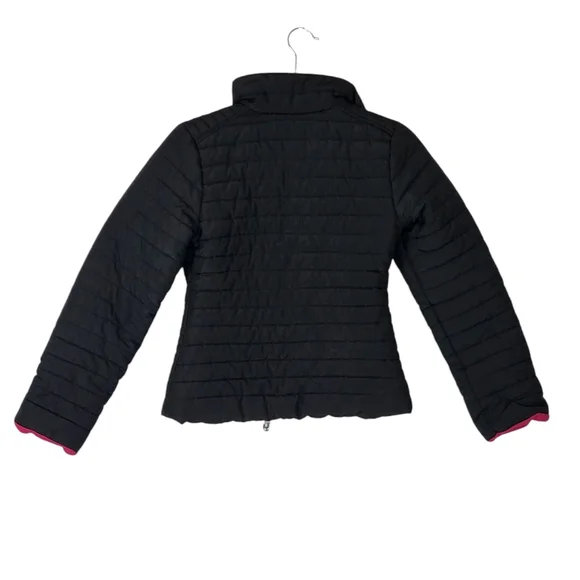 G by Guess Kids Black and Pink Puffer Jacket - Picture 2 of 11